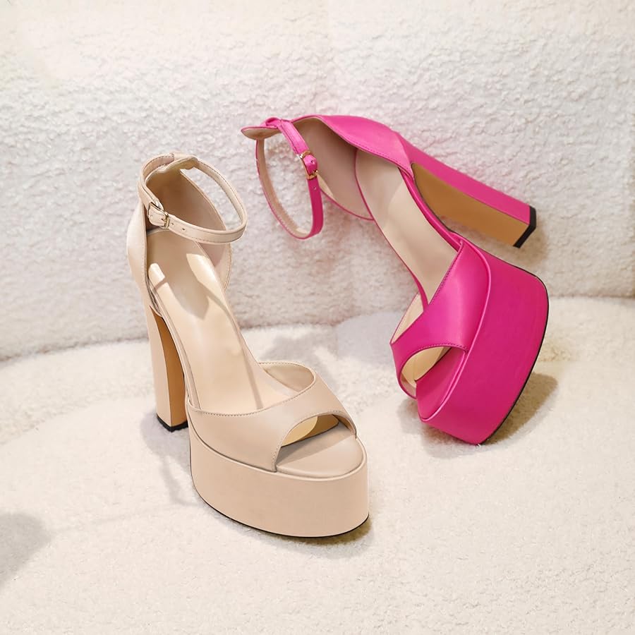 Amazon.com | Esvowido Women's High Heeled Sandals Platform